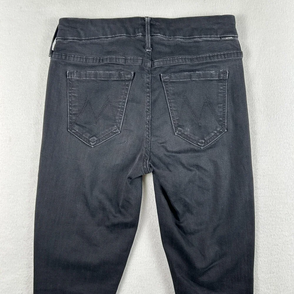 Mother The Looker Jeans Womens 25 Black Dark Wash Mid Rise Skinny USA